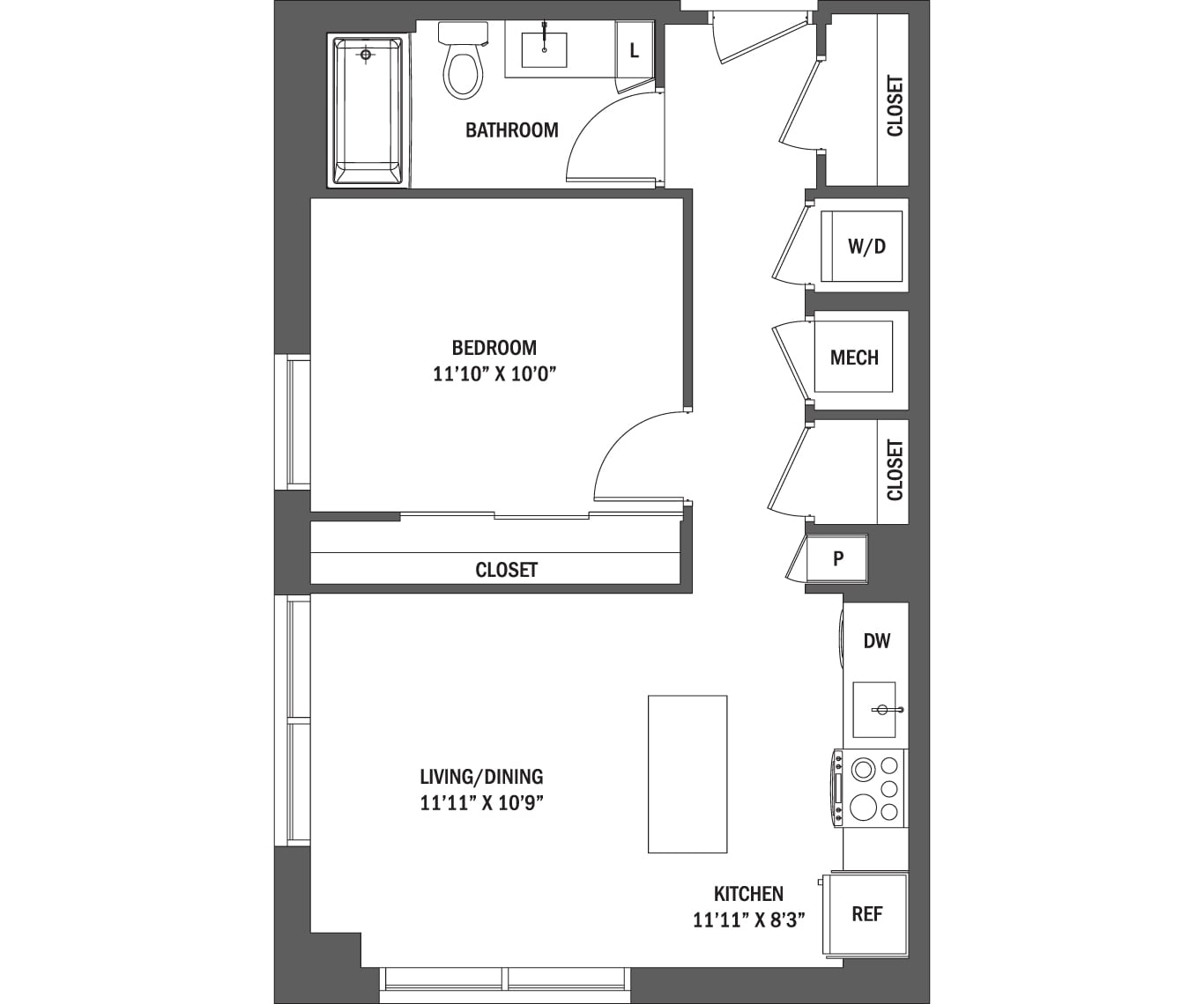The Ashley I - VI floor plan