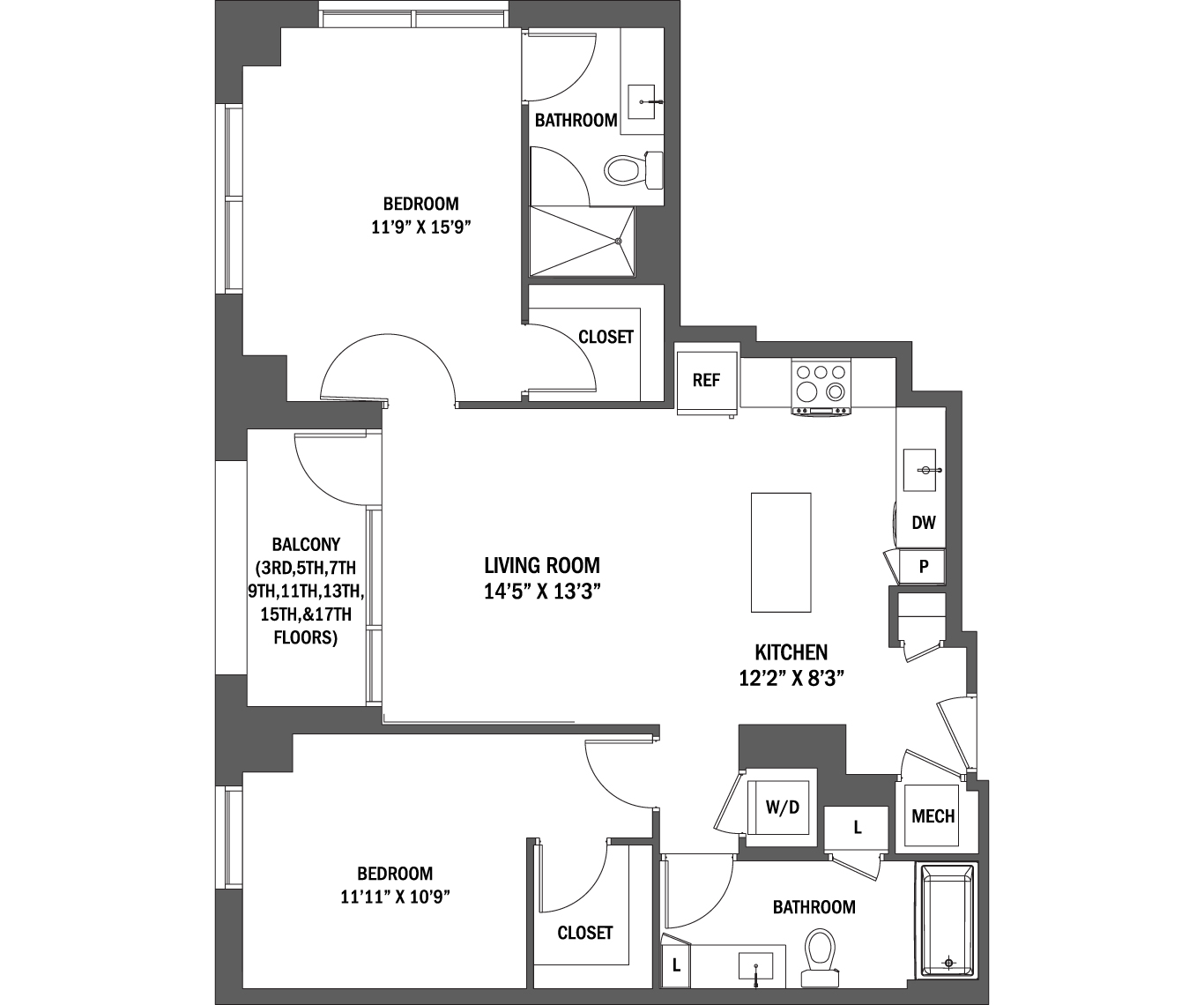 The Jennifer I - IV layout 3