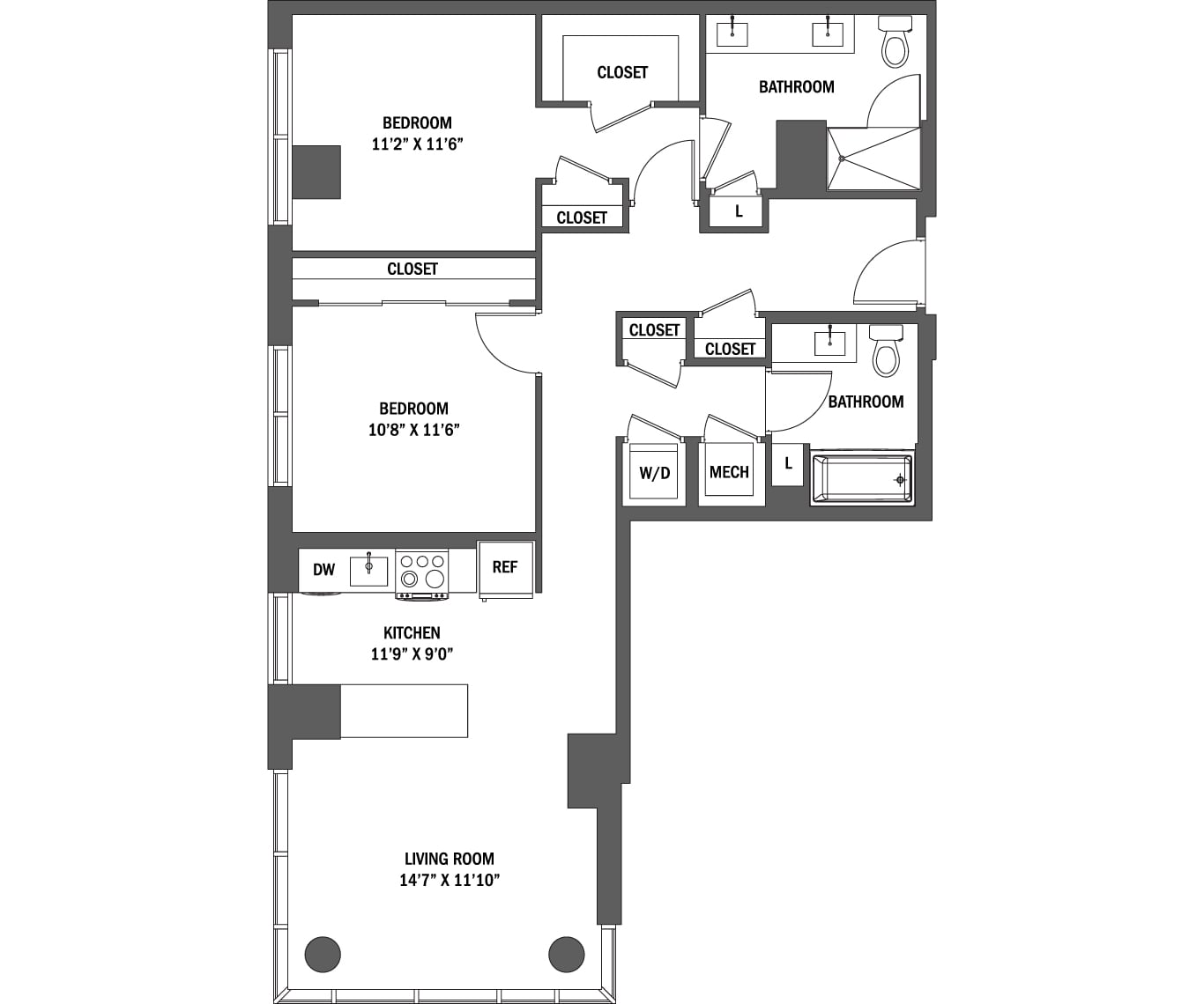 The Charlotte I & II floor plan