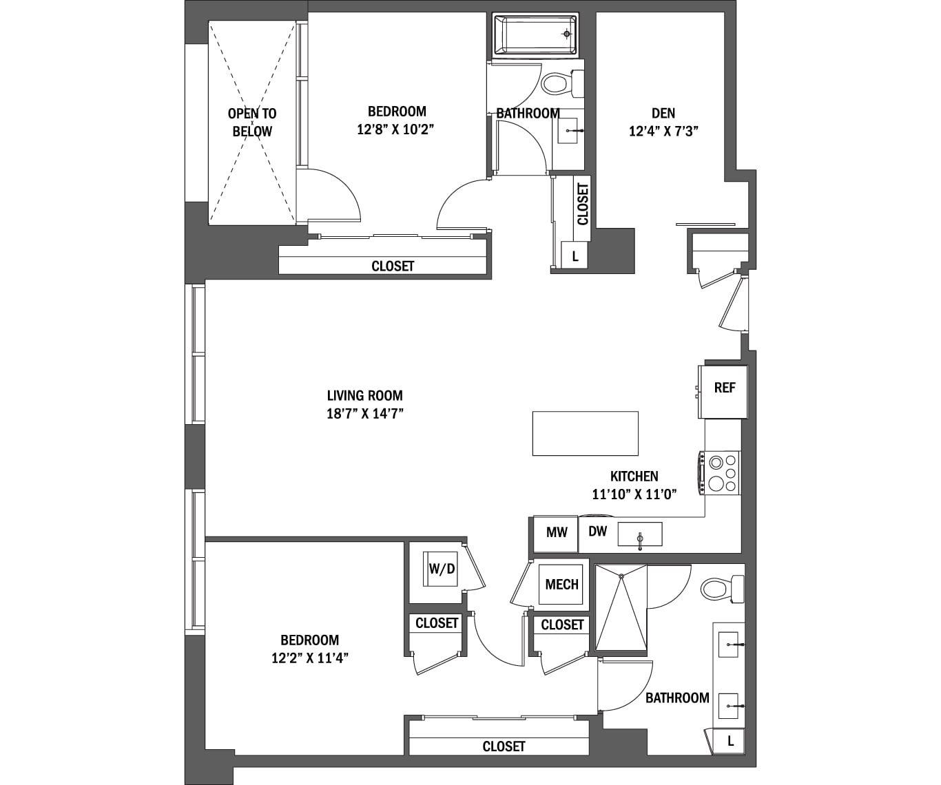 The Blake I & II floor plan