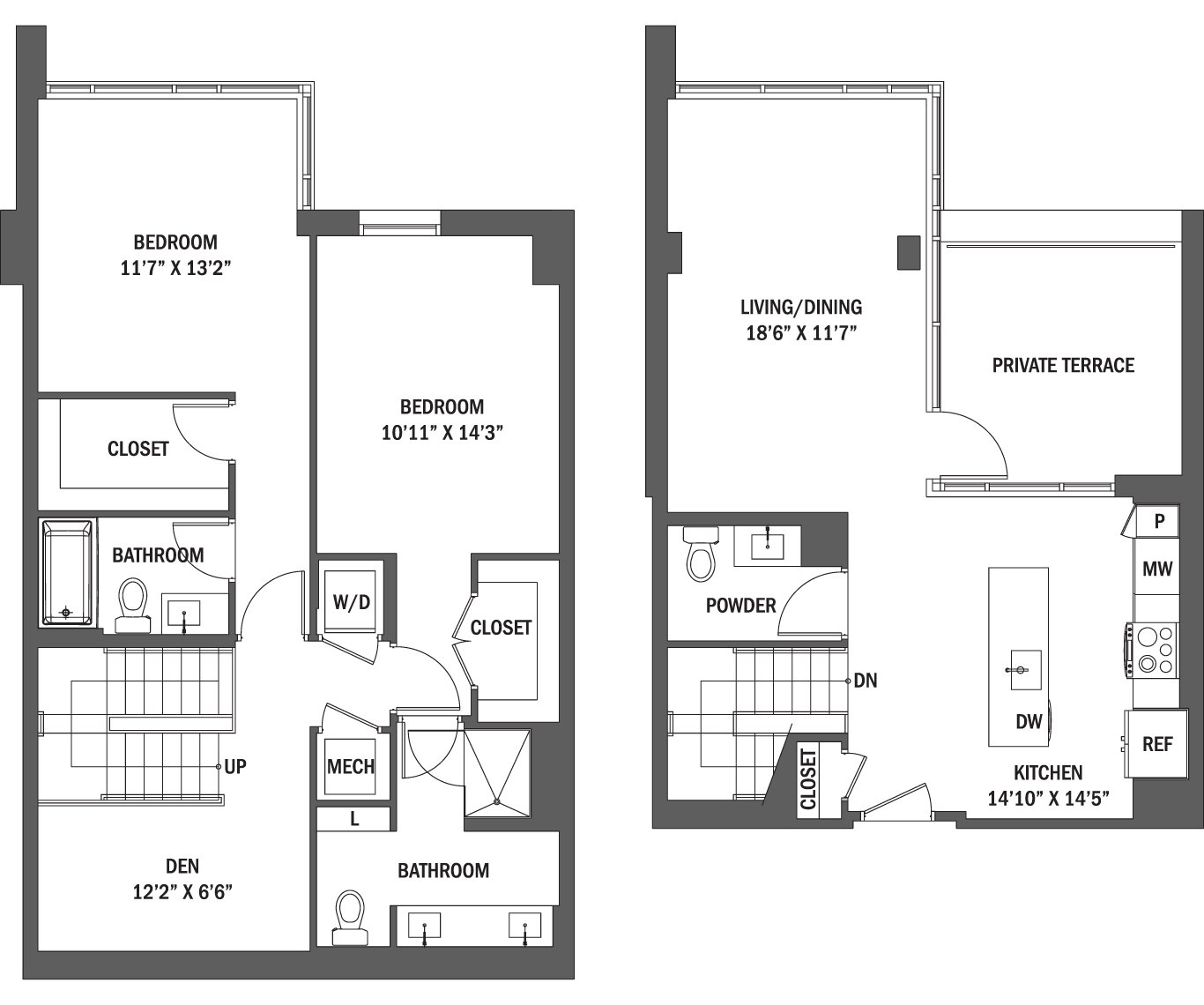 The Adrienne I - III floor plan