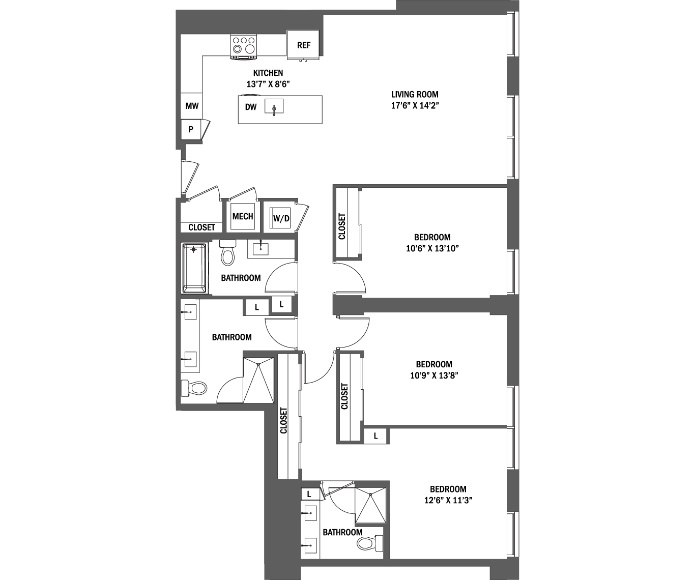 The Parker I - IV layout 3