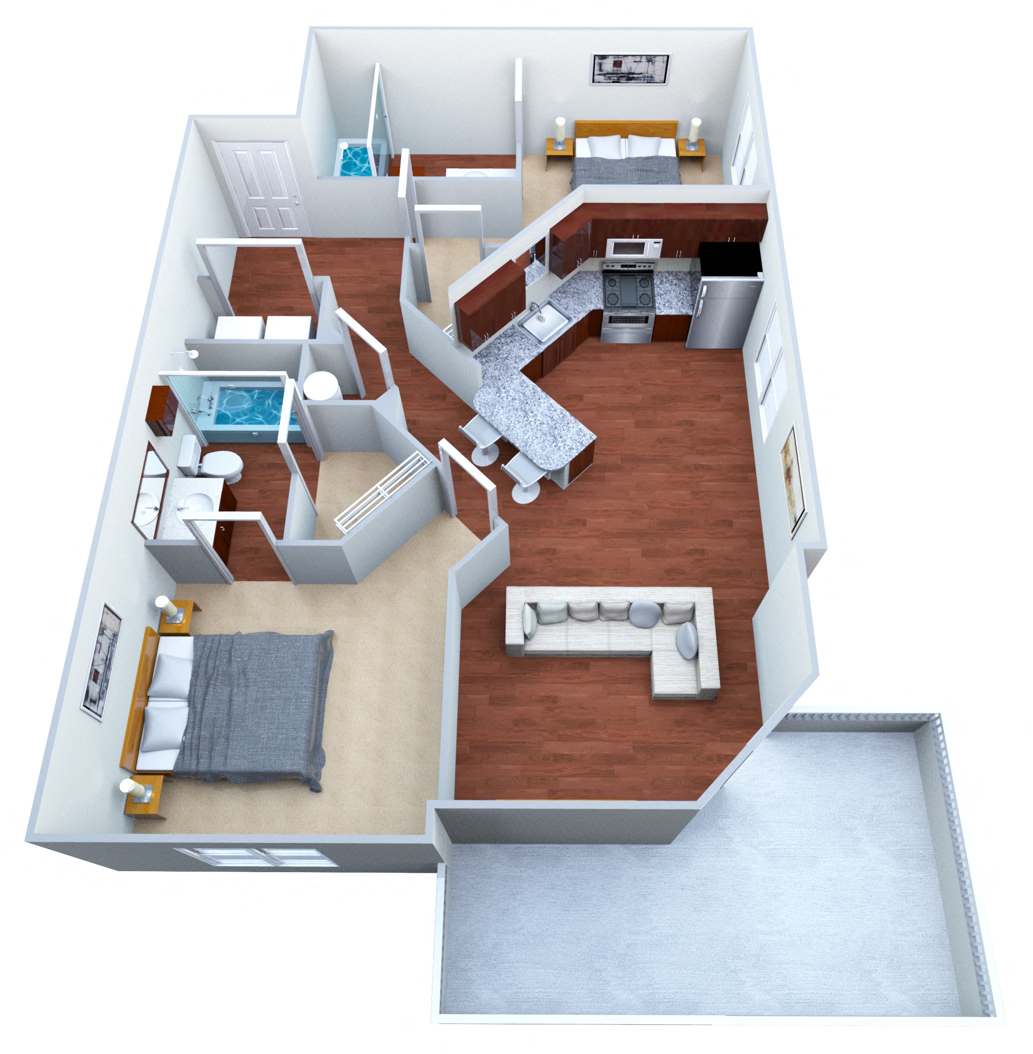 Floor Plans of The Trails at the Crossings in Springdale, AR