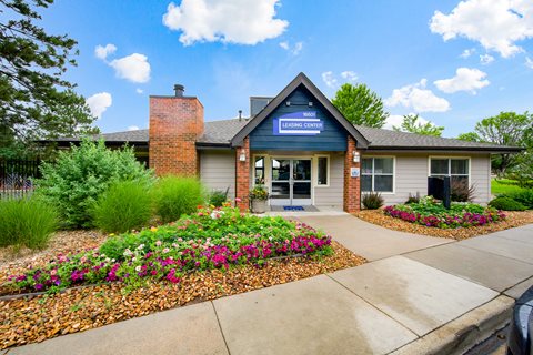 Leasing Office Exterior at Greensview Apartments in Aurora, Colorado, CO