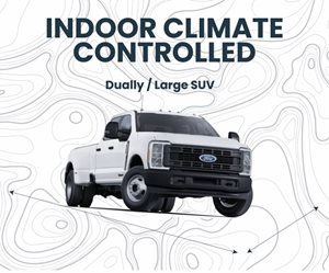 A white Ford SUV is advertised as having an indoor climate control system.