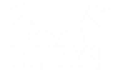 A logo for Palermo Apartments featuring a stylized palm tree.