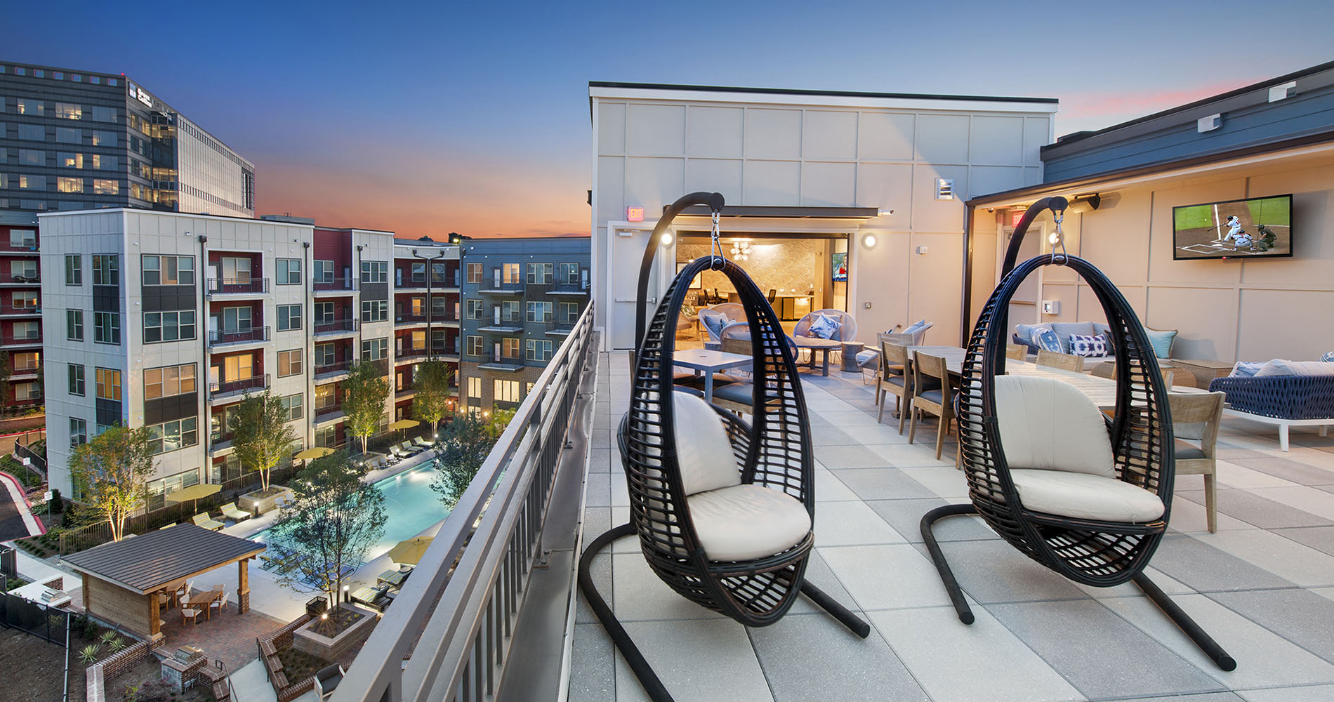 Rooftop Deck at City View Vinings Apartments in Atlanta, GA 30339