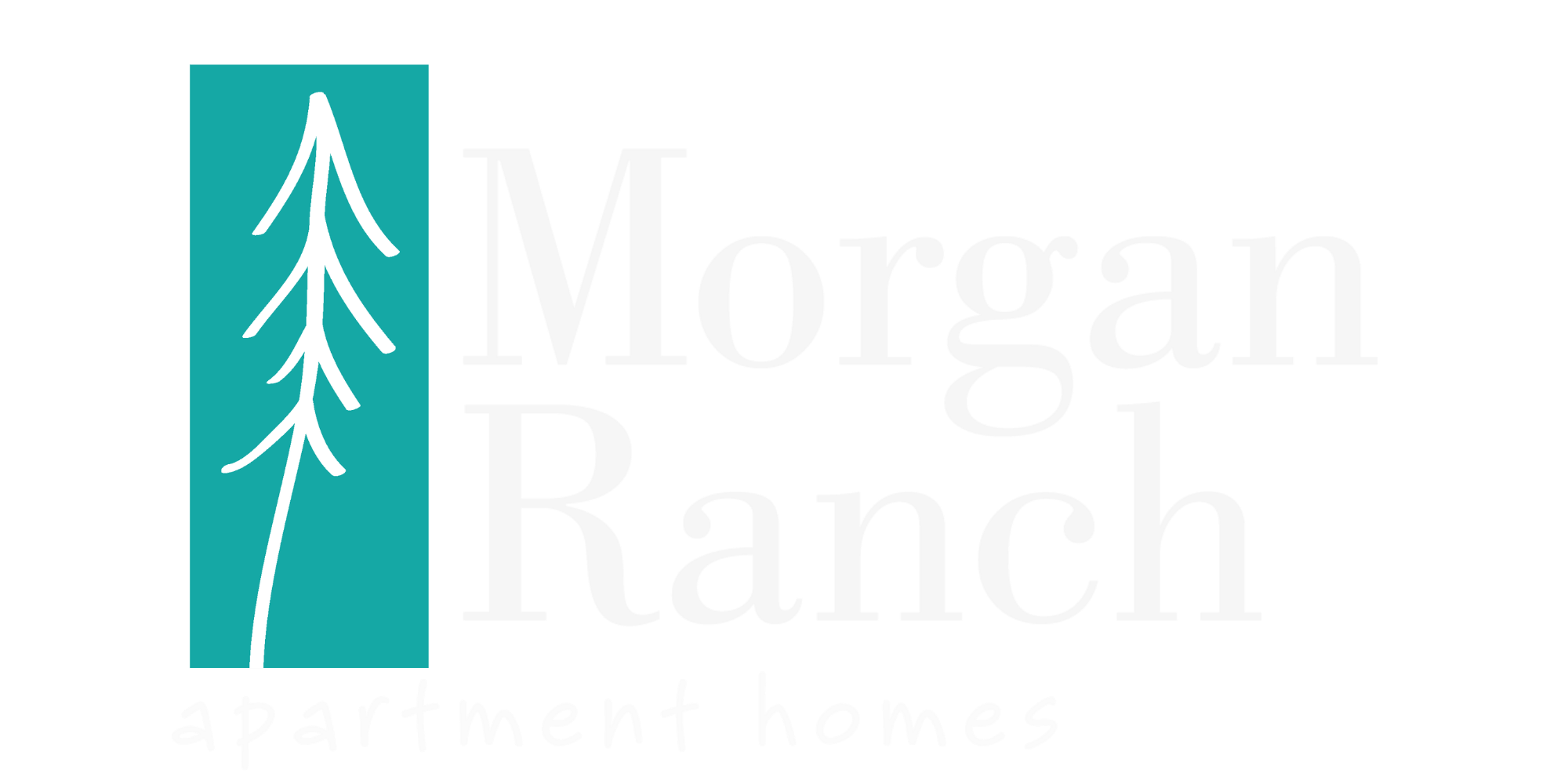A logo for Morgan Ranch apartment homes featuring a tree.