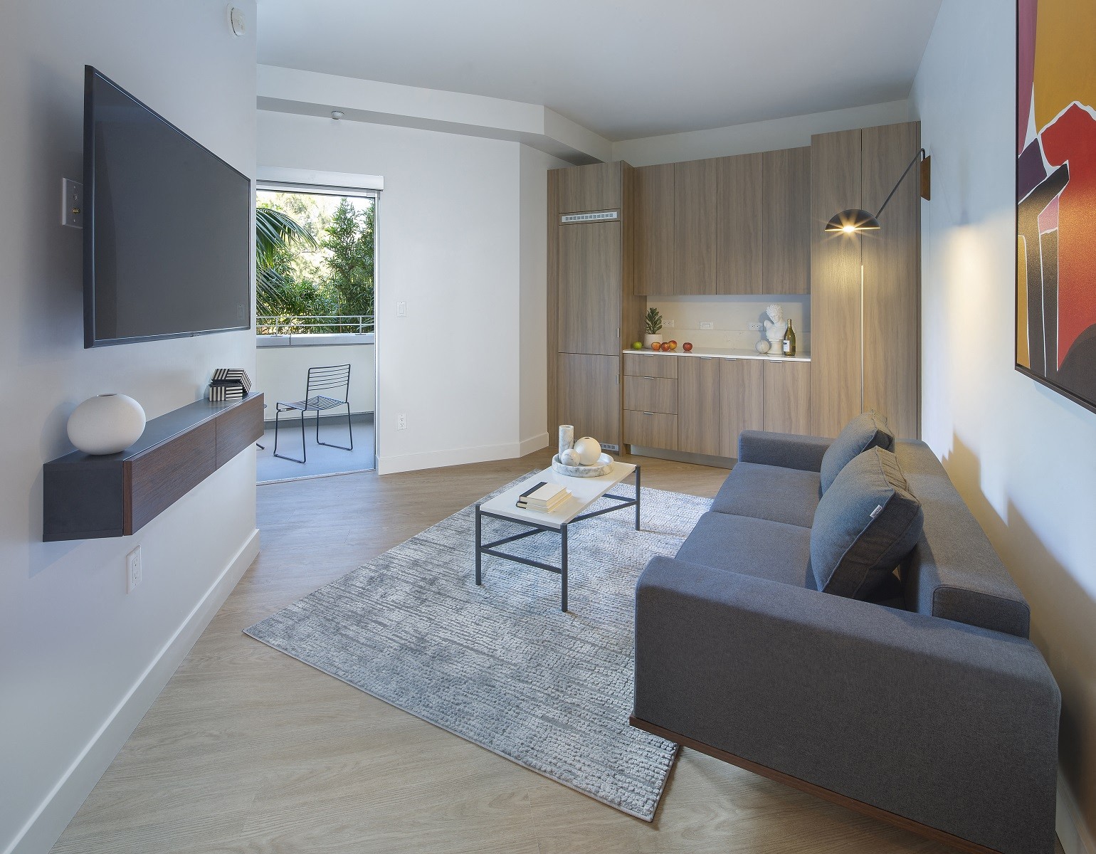 mysuite wilshire margot westwood furnished apartment couch living room