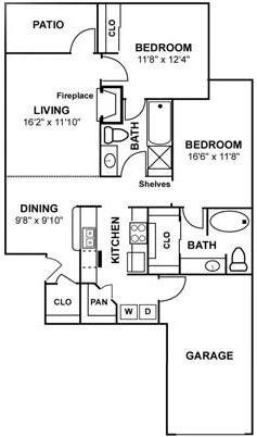 Floor plan layout diagram for B4G