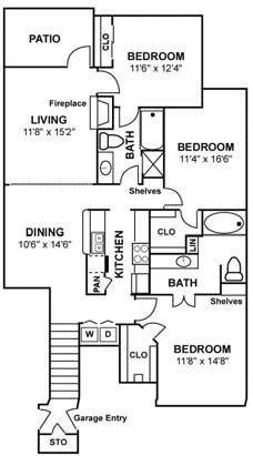 Floor plan layout diagram for C2G