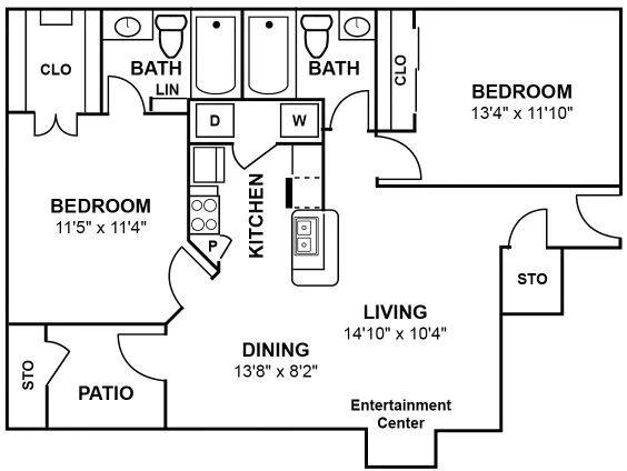 Floor plan layout diagram for B1