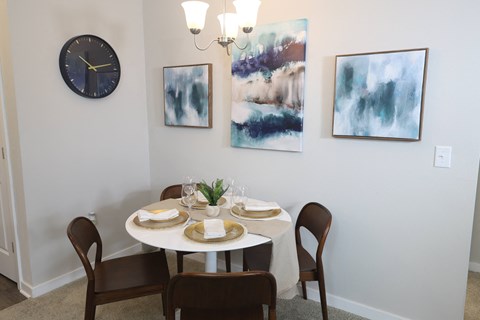 2 bedroom decorated model dining area