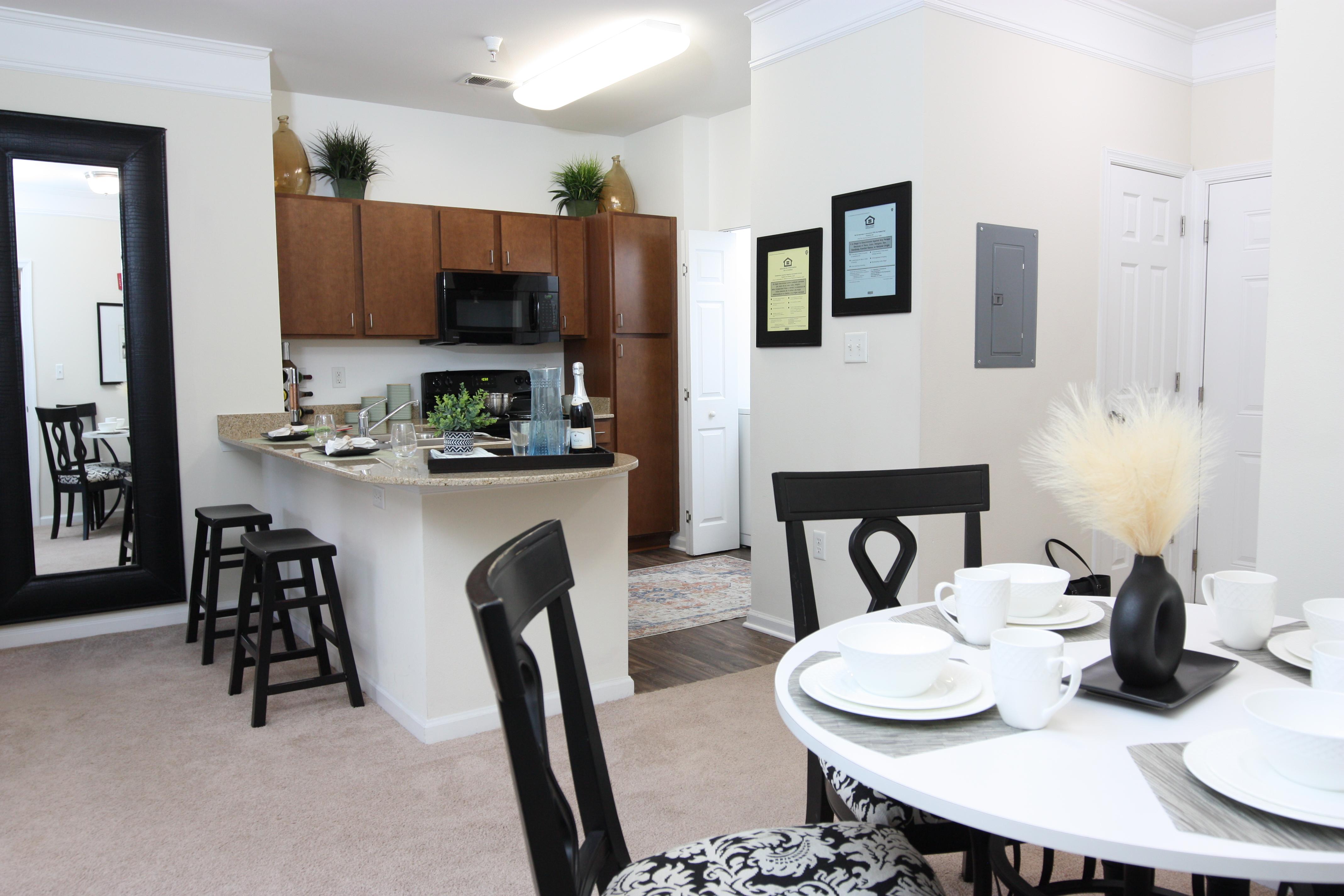 Interior view of a kitchen at 1200 Acqua