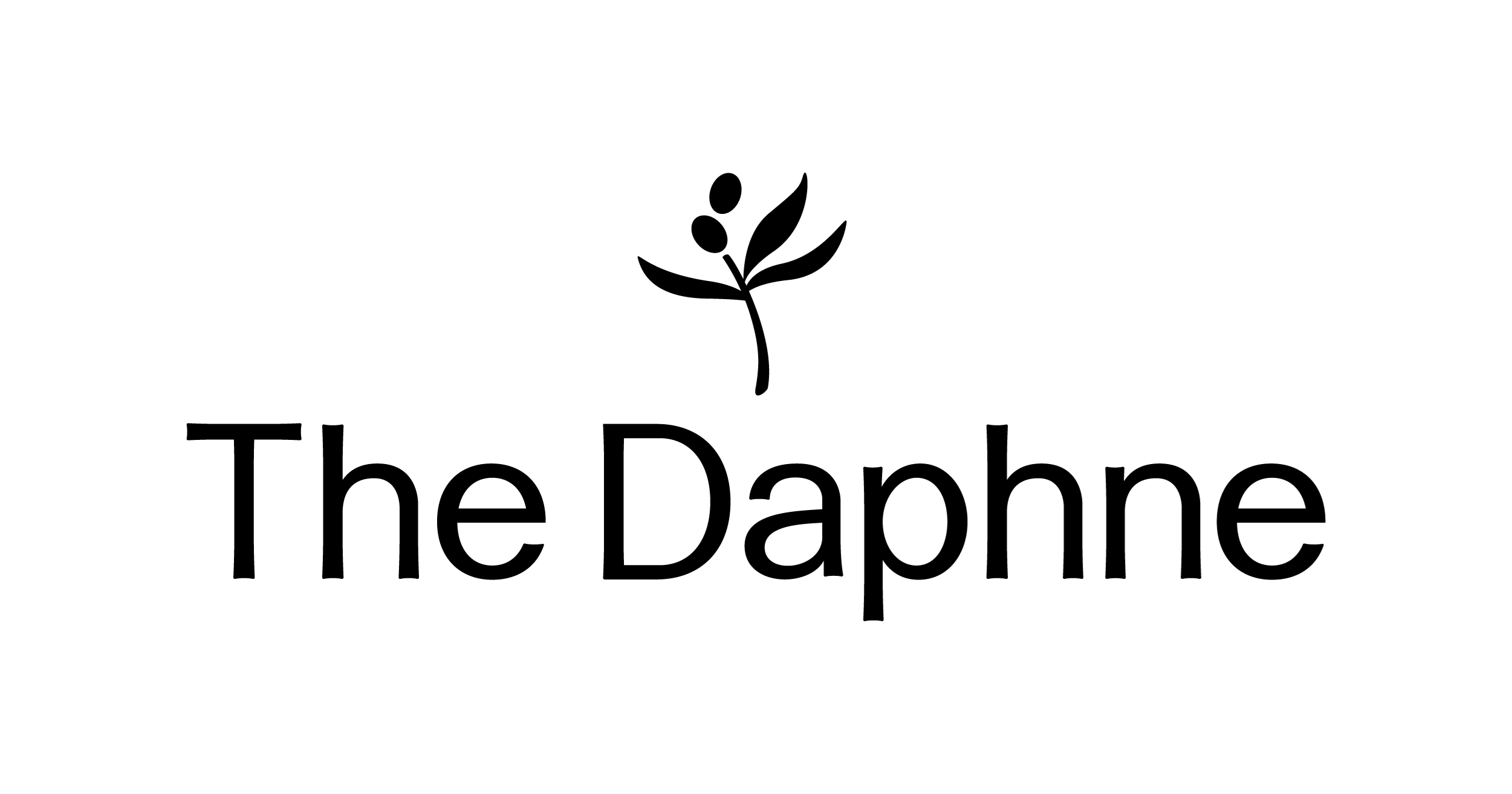 A logo with a plant and the text "The Daphne" on a green background.