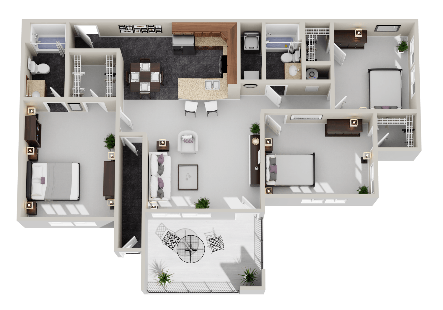 3 Bed 2 Bath (Fireplace Optional)