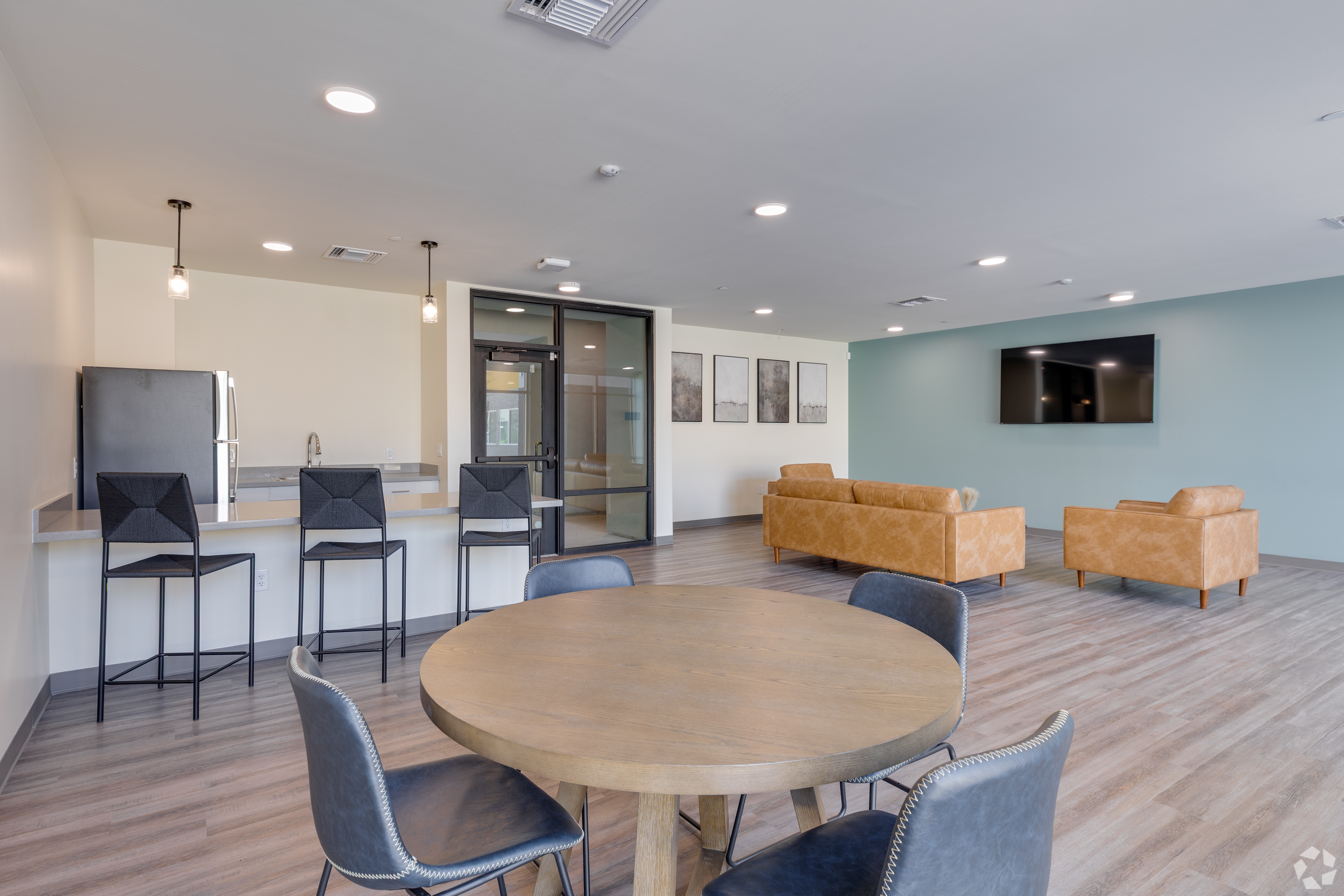 Shared interior space at Ascent on Broadway.