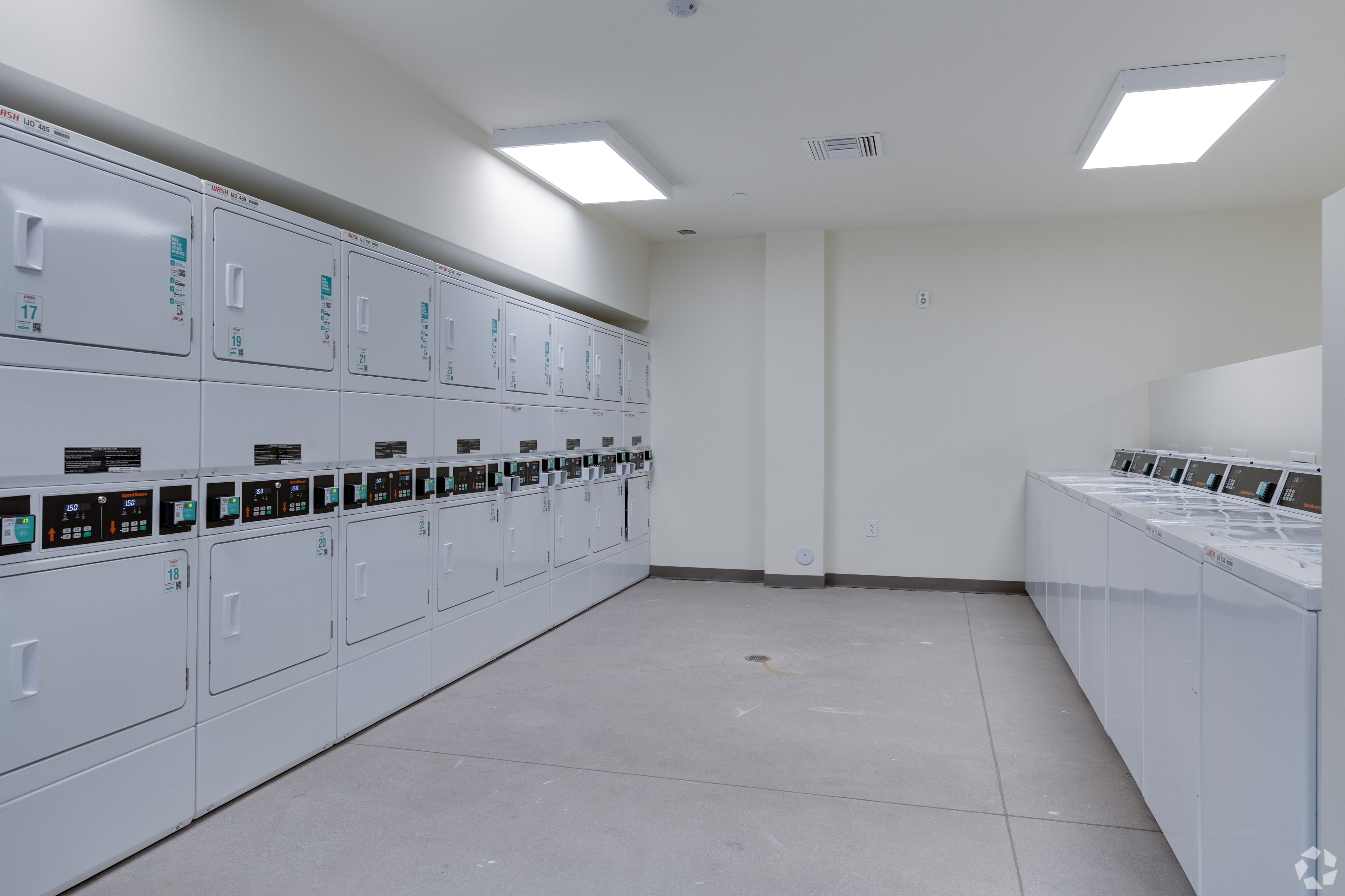 Shared laundry room at Ascent on Broadway.