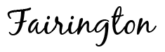 The image features the word "Fairington" written in cursive.