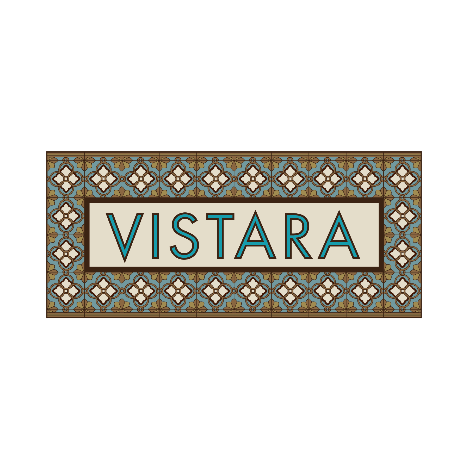 A sign with the word "VISTARA" on it.