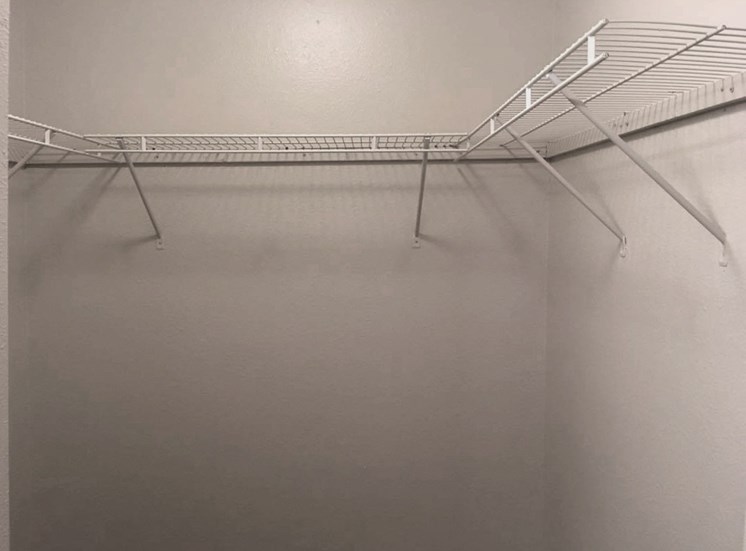 walk-in closet with built-in shelving