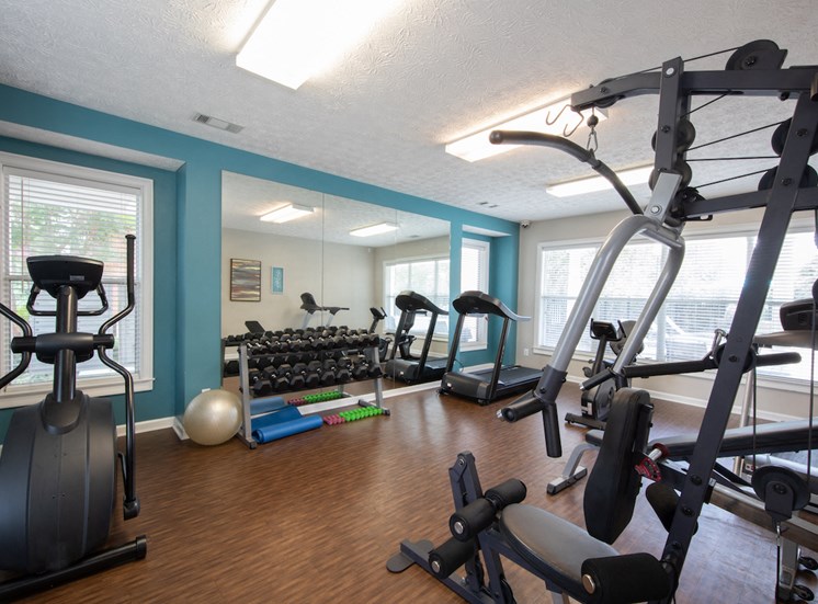 Cardio and strength equipment at The Point at Fairview fitness center