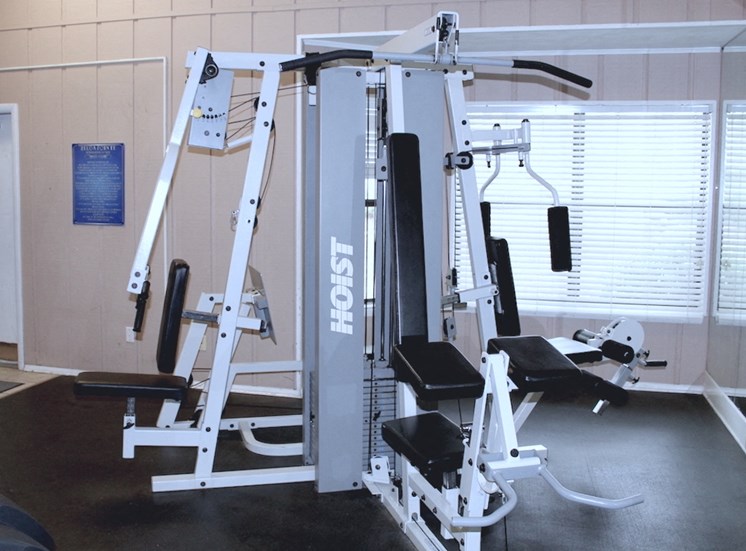 strength training tower in Fitness Center at Zelda Pointe Apartments