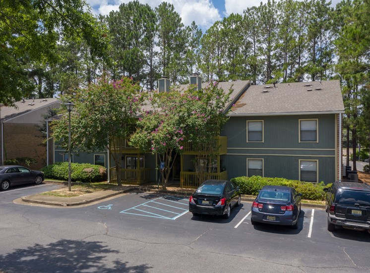 Ample parking lot at Zelda Point Apartments in Montgomery, AL