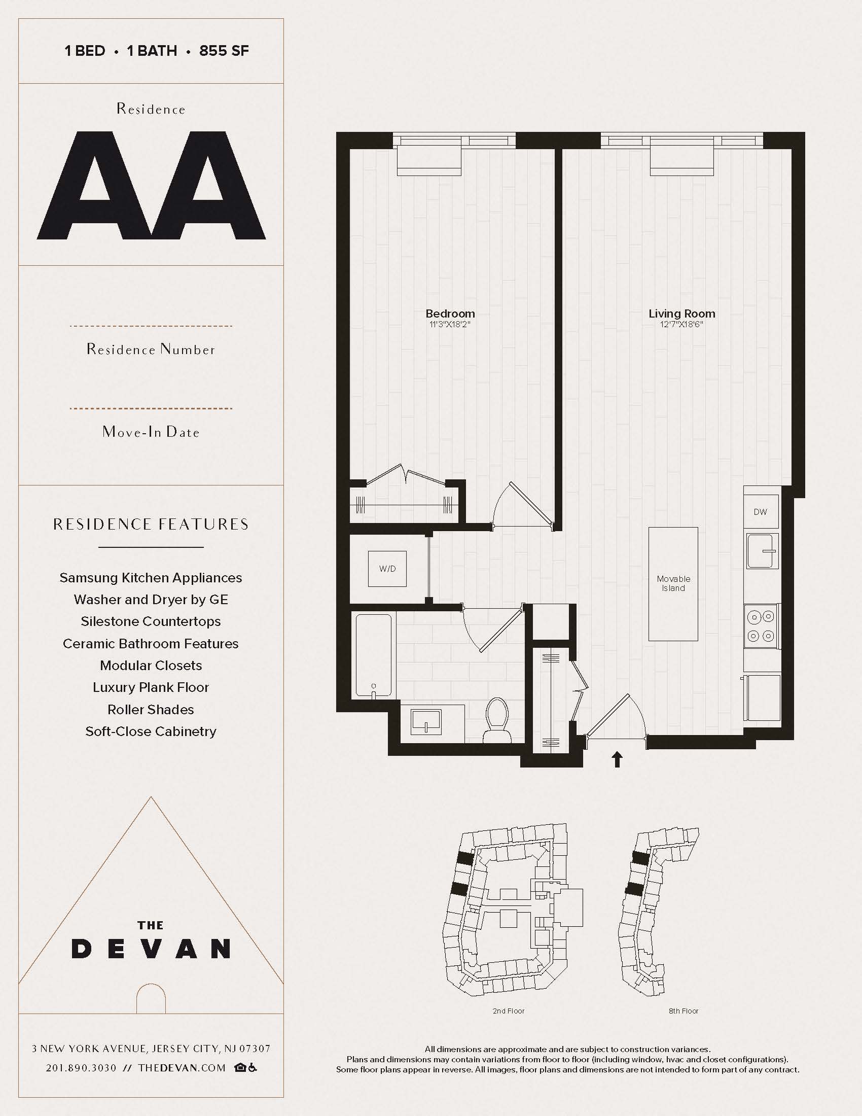 an open kitchen and dining area with a table and chairs,a bedroom with a bed and a window,a kitchen with a table with plates and cups on it,a white kitchen with a white island and a stainless steel refrigerator