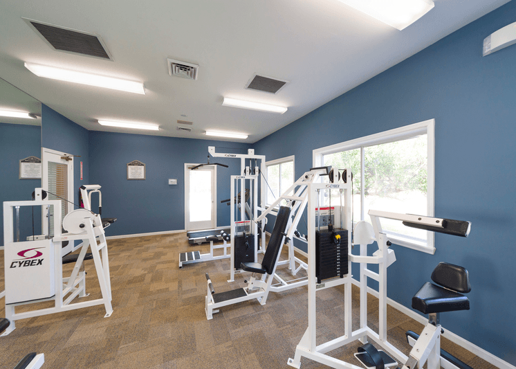 Fitness center with modern equipment
