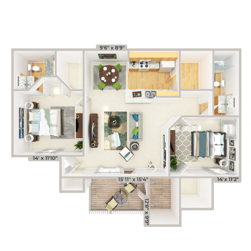 B - The Cottage floor plan