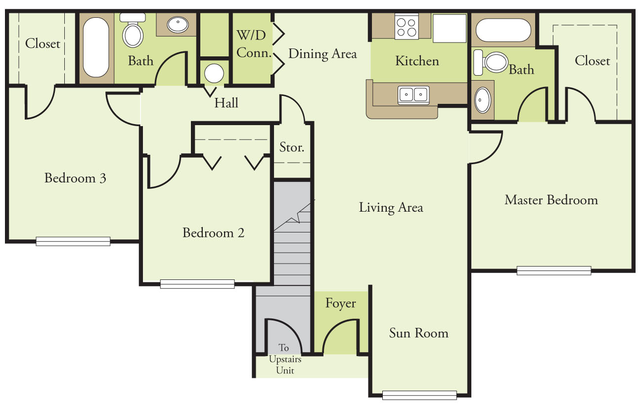 Floor Plans of Spring Harbor Apartments in Mt Dora, FL