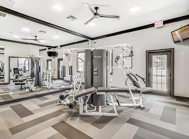 Fitness Center with strength and cardio machines.