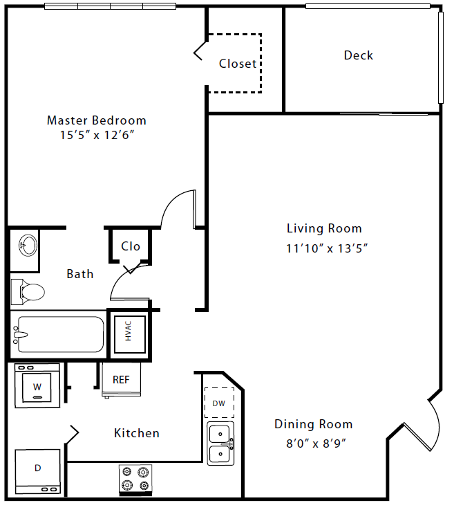 A2 - 1B floor plan