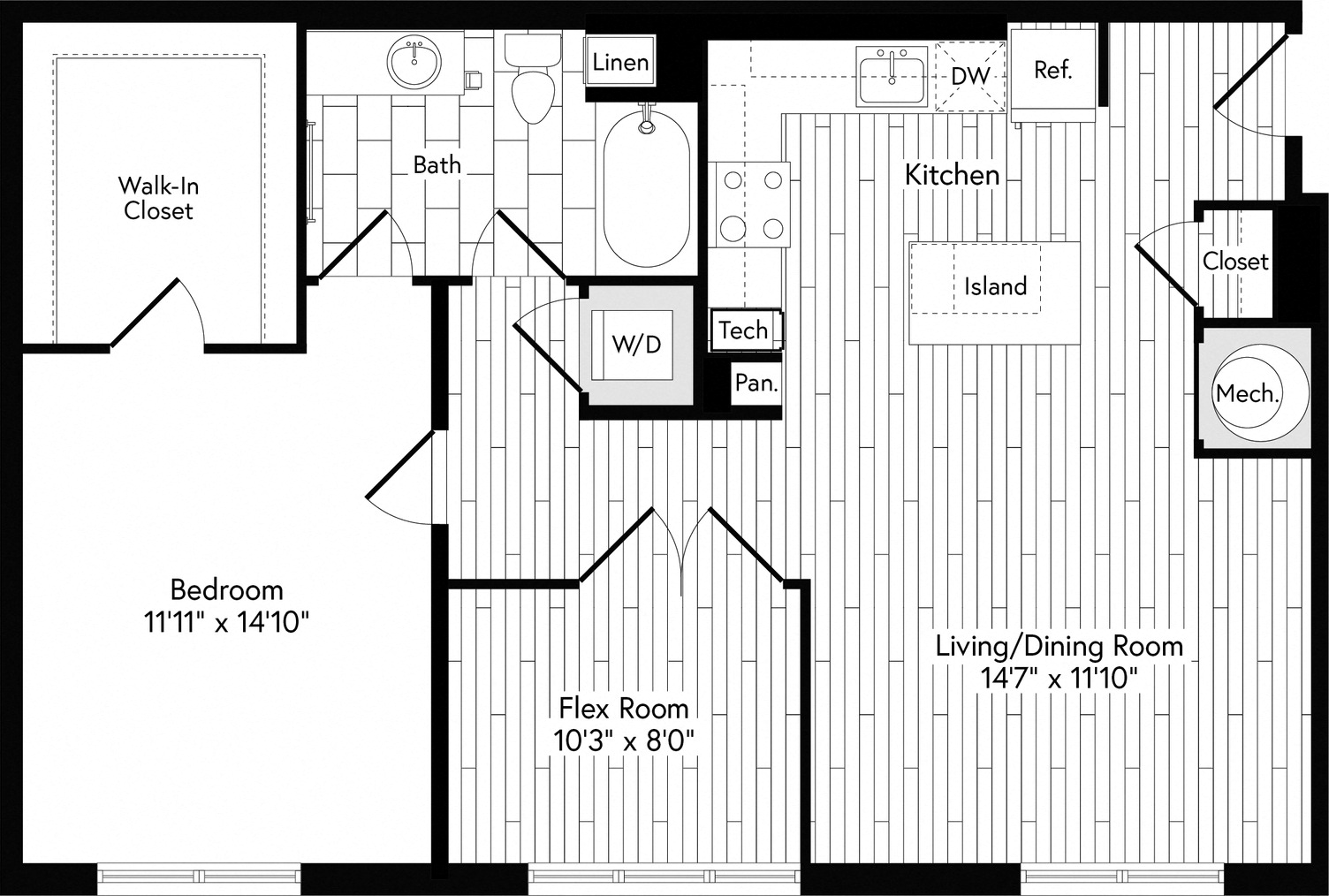 1TU EAST floor plan