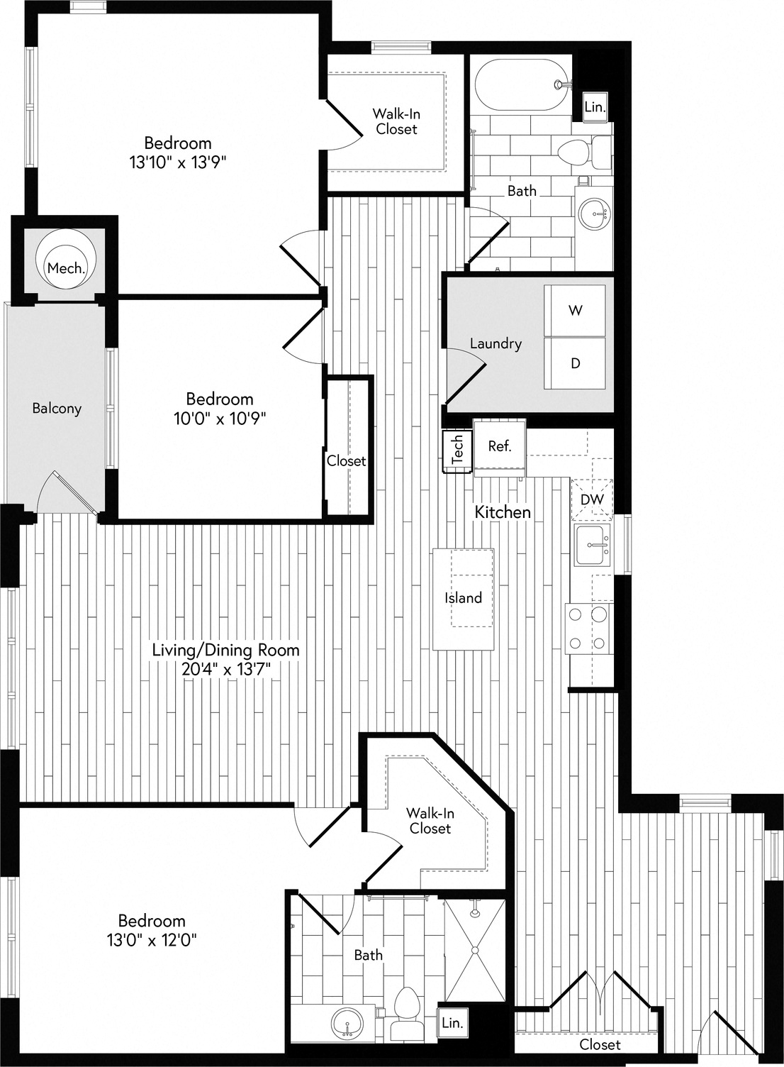 3B EAST floor plan