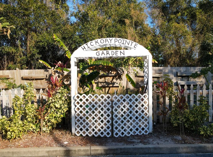 Community Garden with white picket fence