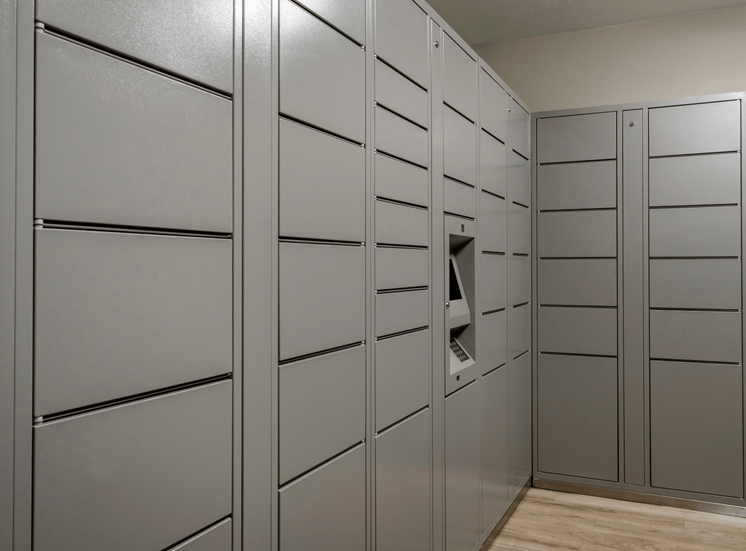 Grey Electronic Package Lockers