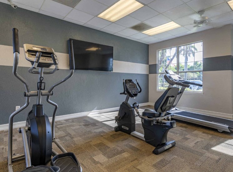 Fitness Center with Exercise Equipment  and TV