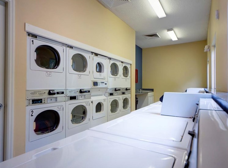 Clothing Care Center With Washer Dryer at Leigh Meadows Apartments, Jacksonville, Florida