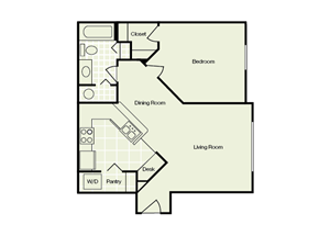 1 bedroom 1 bath 704 sqft floorplan