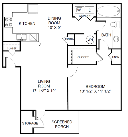 A1 - Traditional floor plan