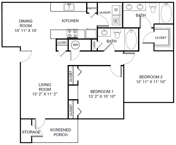 B1 - Traditional floor plan
