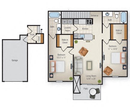 The Sequoia Carriage House floor plan