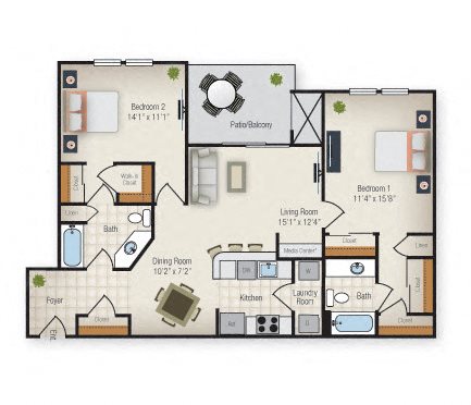 The St. Phillipe floor plan