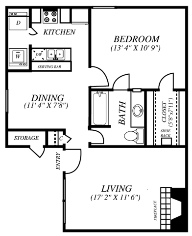 A2 - Income Restricted floor plan
