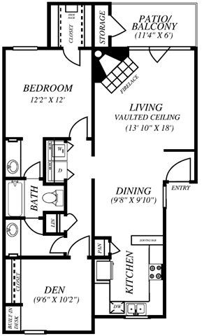B1  - Income Restricted floor plan