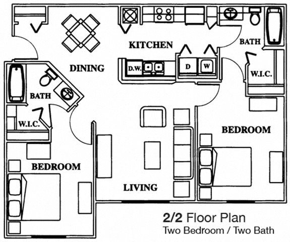 Floor Plans of Woodcrest Apartments in St Augustine, FL