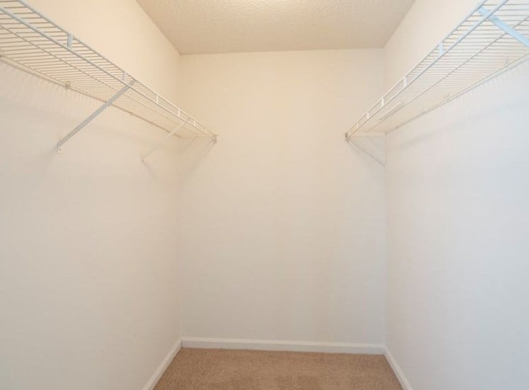 Walk in Closet with Wire Shelves