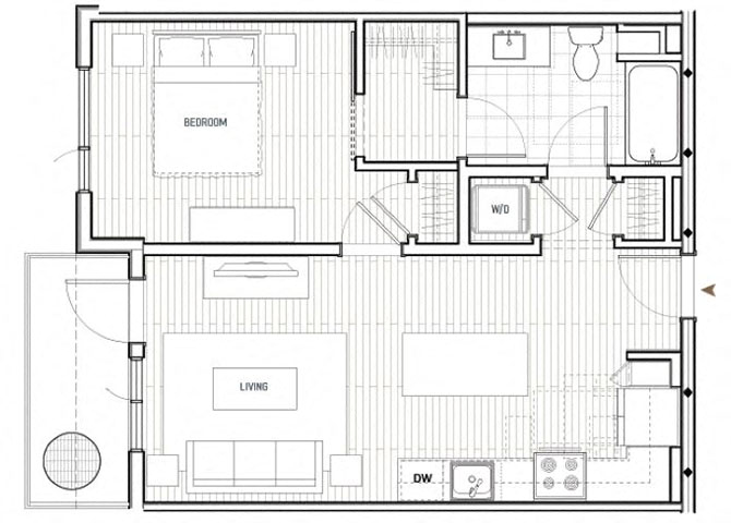 Floor plan layout diagram for A1